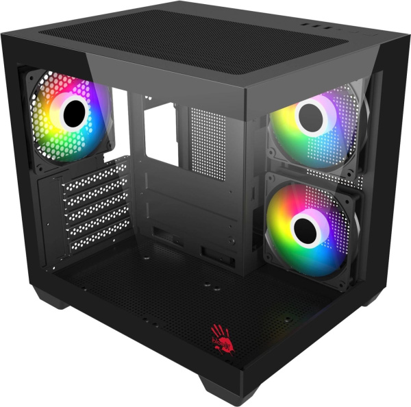 Корпус Bloody CC-121 черный без БП mATX 7x120mm 1xUSB2.0 1xUSB3.0 audio