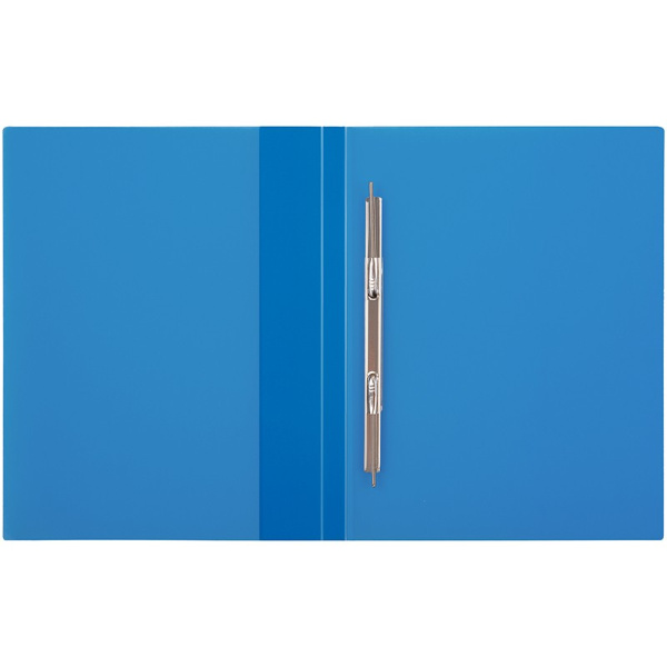 Папка с пружинным скоросшивателем BERLINGO "Diamond" прозрачная синяя (AHp_00002)