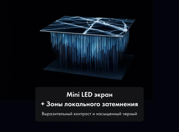 Телевизор LED Haier 85" 85 MiniLED M4 Frameless серебристый 4K Ultra HD 60Hz MEMC DVB-T DVB-T2 DVB-C DVB-S2 USB WiFi Smart TV