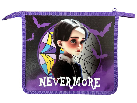 Папка для тетрадей А5 Centrum "Вэнсдэй", пластик, на молнии (73258)