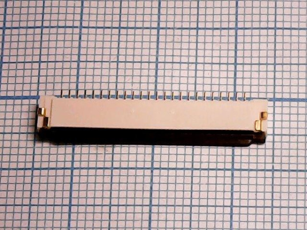 Коннектор FFC/FPC шлейфа шаг 1.0мм, 24пин, фиксатор откидной