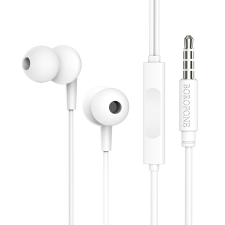 Гарнитура проводная BOROFONE BM49 вставные, кабель 1.2м, белый