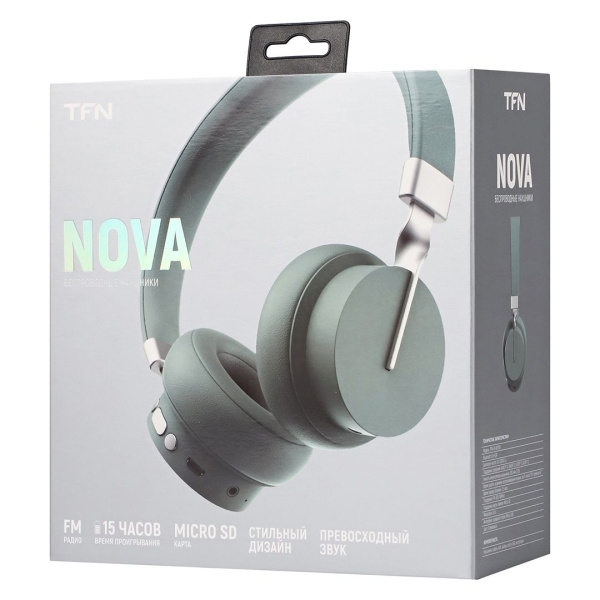 Гарнитура Bluetooth TFN Nova, накладные,  разъем USB-C, оливковый (TFN-HS-BT500OL)