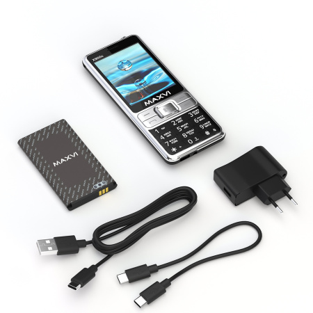 Сотовый Maxvi X900c Black 2sim/2.8"/320*240/microSD/1.3МП/Bt/2500мАч/моноблок