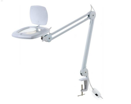 Лупа-лампа настольная ZD-142A, 17.4*10.8см, 3x, 80Led, на струбцине