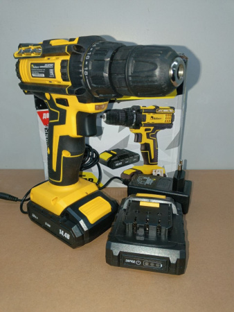 Распродажа! Дрель-шуруповерт Kolner KCD 14,4/2-2L 14,4В, 2 скорости 0-400/ 0-1450об/мин, 1,5 Ач(Li-Ion), 27Нм(царапины)