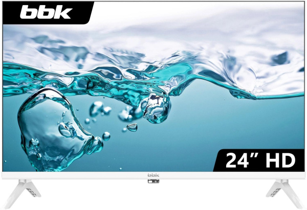 Телевизор LED BBK 24" 24LEM-1045/TS2C (W) белый HD 60Hz DVB-T2 DVB-C DVB-S2 USB (RUS)