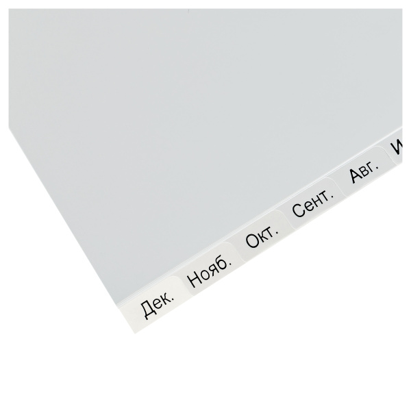 Разделитель листов OfficeSpace Январь-Декабрь, А4, 12л. пластик (366050)