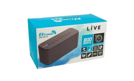 Портативная колонка ELTRONIC 20-74 LIVE Bluetooth, TWS, microSD, AUX Черный