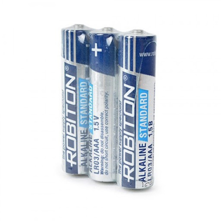 Батарейка AAA(LR03) Robiton Standart запайка 3шт./1,5В. щелочные