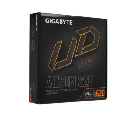 Мат.плата SocAM5 AMD A620 Gigabyte A620M S2H (mATX,2DDR5,M.2,PCI-E16,PCI-E,DP,HDMI,VGA,PC6400)