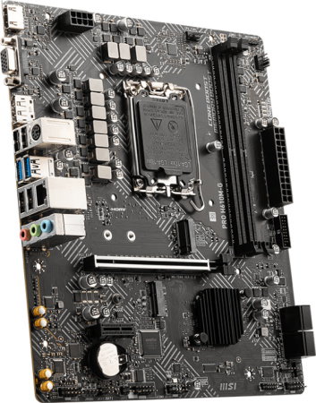 Мат.плата S1700 H610 MSI PRO H610M-G (mATX,2DDR5,M.2,4SATA3,VGA,HDMI,DP,PC4800)