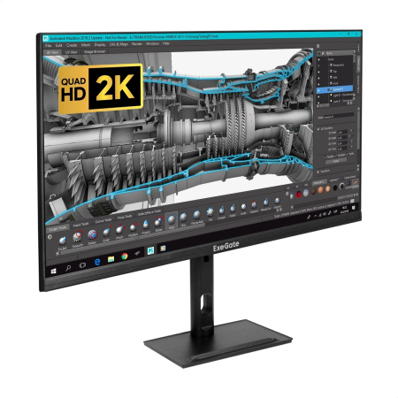 Монитор 27"/ExeGate/ES2707TA/SmartView/Черный/IPS/2560x1440/75Hz/HDMI/DP/USB/Мультимедиа/2K