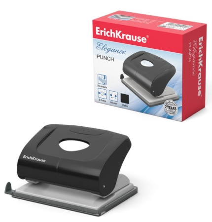 Дырокол Erich Krause "Elegance" на 20л. ассорти (15133)