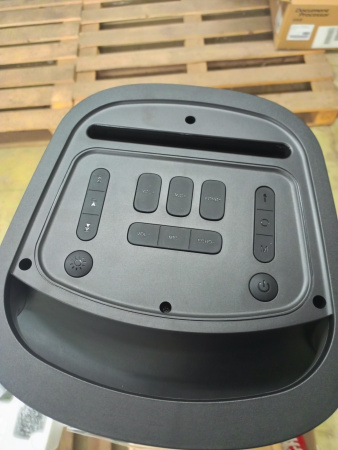 Распродажа! Портативная колонка Dialog AO-300 80вт. Bluetooth, FM, USB, SD, LED, караоке с микрофоном(трещина на корпусе)