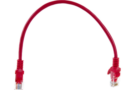 Патч-корд  0.3м кат_5E UTP красный
