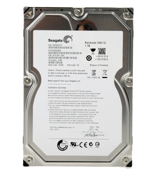 Жесткий диск HDD 1,0Tb Seagate ST31000524AS Barracuda7200,32Mb Refurbished