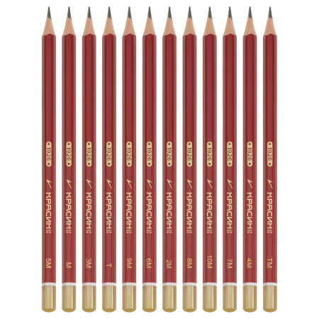 Карандаш ч/гр. КРАСИН "1926" набор 12шт. (Т-10М) КР-121202