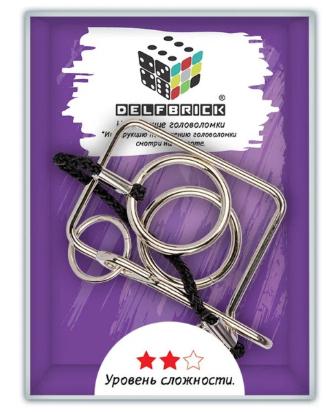 Головоломка металлическая "DELFBRICK" DLM-25 1 шт "Ловушка" 4 элемент.