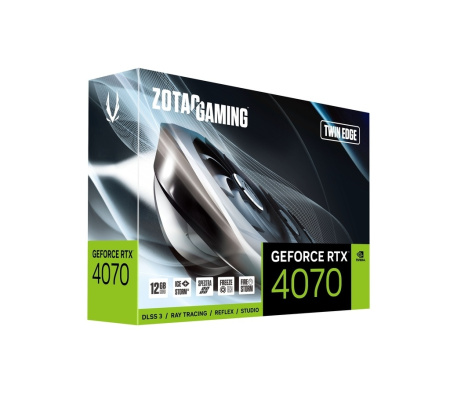 Видеокарта GeForce RTX4070 Zotac 12Гб Twin Edge GDDR6X,192bit,HDMI,3DP (ZT-D40700E-10M) ret