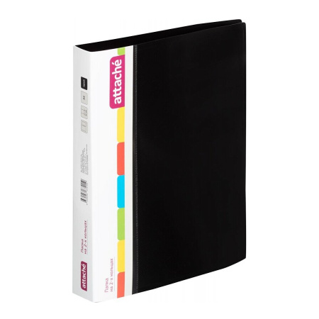 Папка 2 кольца Attache "Selection", 35мм, 42мм, черная (50285)