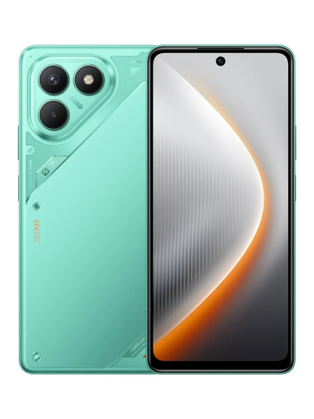 Смартфон Tecno POVA 7 Neo 8Гб 256Гб Neon Cyan  6.78", IPS, 2460*1080, Helio G100 Ultimate, 50+2Мп, 8Мп, 4G, 7000мАч, And 14