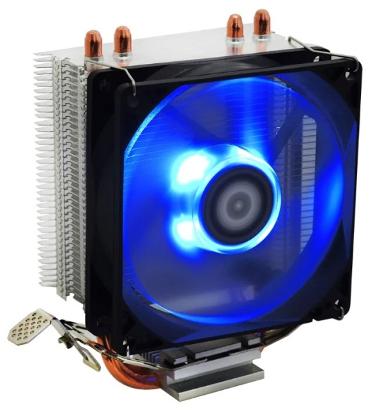 Кулер S115x/1200/1700/1851/AMx ID-Cooling SE-902X-B (100W/92mm/600-2200rpm/2 тепл.трубки/Blue LED)