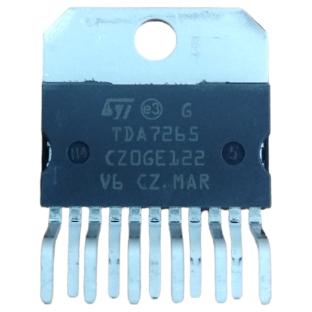 микросхема TDA7265 STM, УМЗЧ, 2*25W, ±5…25V, Multiwatt11