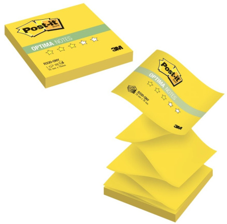 Блок самоклеящийся POST-IT "Лето", 76х76 мм, 100 л., желтый неон, R330-ONY
