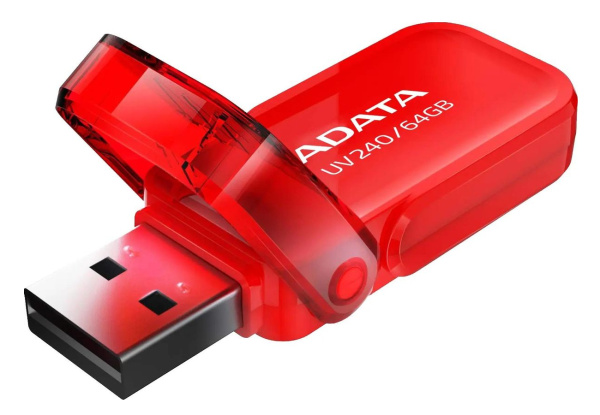 Флеш-накопитель USB2.0 64Gb A-DATA AUV240 AUV240-64G-RRD красный