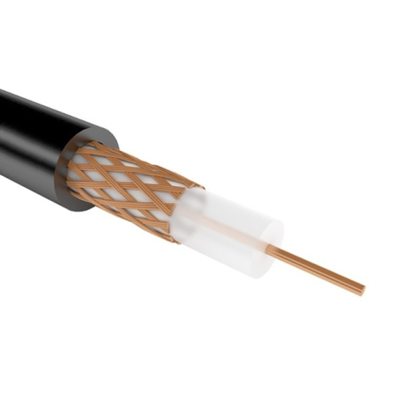 Кабель коаксиальный 75Ом, OD3.7мм, внеш., PE Cu/Cu 61%, метражом, Rexant РК75-2-11А 01-2681