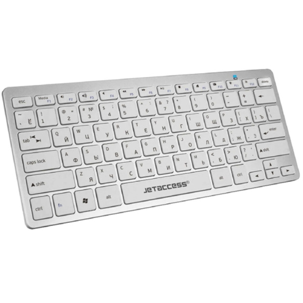 Клавиатура Беспроводная Jet.A SlimLine K8 BT, Bluetooth, серебристая