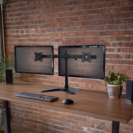 Кронштейн для монитора Arm media LCD-T52 black на 2 монитора, наклонн-поворотное, 15-32", до 20кг