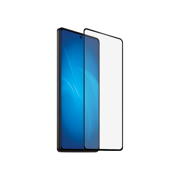 Защитное стекло для Xiaomi Redmi Note 12 Pro (5G)/12 Pro+ (5G)/12 Turbo/Poco F5 с цветной рамкой (fullscreen+fullglue) DF xiColor-102 (black)