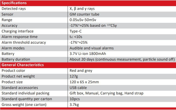 Дозиметр счетчик гейгера Uni-T UT334A