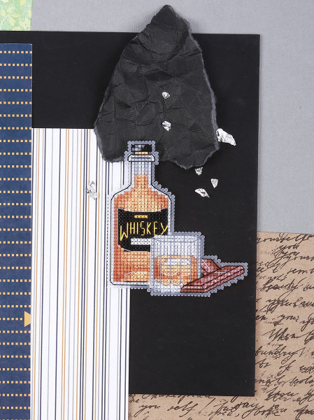 Набор для вышивания "Klart" 8-496 "Магнит. Виски" 7.5 х 8 см