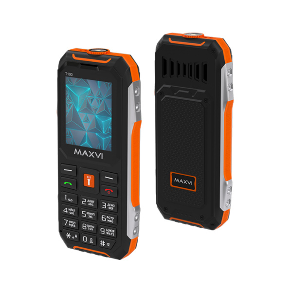 Сотовый Maxvi T100 Orange 2sim/1.77"/160*128/microSD/0.3МП/Bt/1500мАч/моноблок