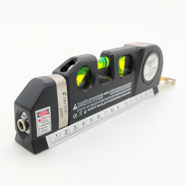Уровень строительный 210мм, лазер, рулетка, Huoto DC25D