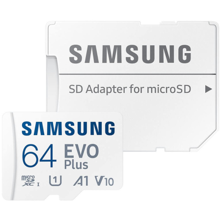 Карта памяти MicroSDXC 64Gb Samsung EVO PLUS Class10 UHS-I U1 [MB-MC64SA/APC](SD адаптер)