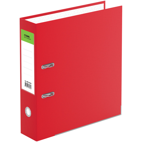 Папка-регистратор 70мм. СТАММ "Бизнес" бумвинил, кант, красная ММ-31843