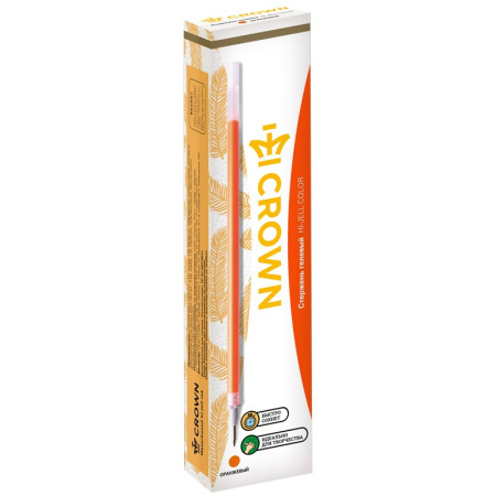 Стержень гелевый CROWN "HJR-200H" оранжевый, 138мм, 0,7мм (1329)