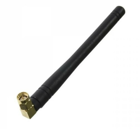 Антенна GSM 900МГц, 3дБи, 95мм, угловая, SMA-M