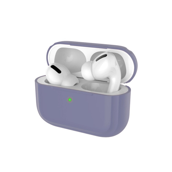 Чехол силиконовый для Apple Airpods Pro Deppa Серая Лаванда (47060)