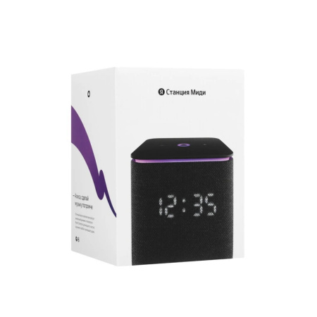 Умная колонка Яндекс Станция Миди с Zigbee 24Вт YNDX00054BLK Черный