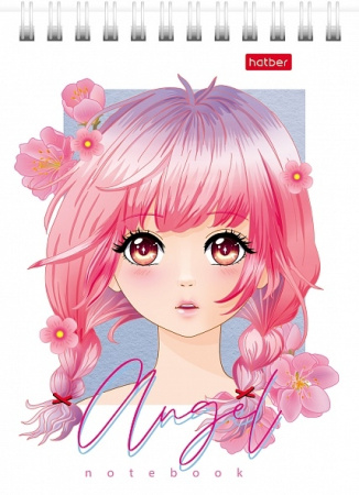 Блокнот Hatber А6 40л. "Ангелы аниме" 40Б6В1гр