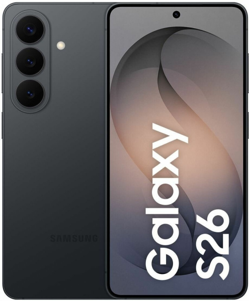 Смартфон Samsung Galaxy S26 <ПИ> 12Гб 256Гб SM-S942 Black 6.3", Dynamic AMOLED 2X, 2340*1080, 1*3.8+3*3.26+6*2.76ГГц, 50+10+12 МП, 12Мп, 5G, NFC,4300 