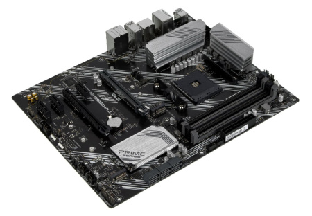 Мат.плата SocAM4 AMD B550 Asus PRIME B550-PLUS (ATX,4DDR4,ECC/non-ECC,2M.2,2PCI-16,3PCI-E,DP,HDMI)