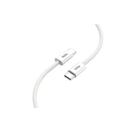 Кабель USB Type-C (m) - Type-C (m) TFN, TPE 1.2м,60W белый (TFN-C-IP-CC12M-WH)