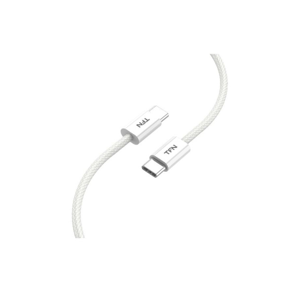 Кабель USB Type-C (m) - Type-C (m) TFN, TPE 1.2м,60W белый (TFN-C-IP-CC12M-WH)