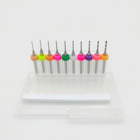 Набор сверл PCB 0.6..1.5мм, 10шт., хвостовик 3.175мм